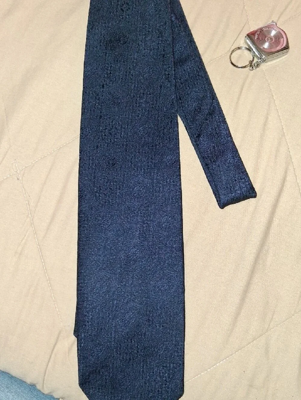 Men's Navy Blue Paisley Dress Tie - Classic Formal Accessory